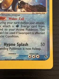 2003 Pokemon TCG Swampert EX Ruby and Sapphire 13/109 Holo Rare LP/NM - Image 3