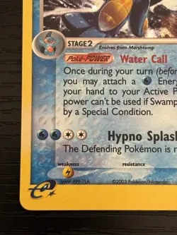 2003 Pokemon TCG Swampert EX Ruby and Sapphire 13/109 Holo Rare LP/NM - Image 4