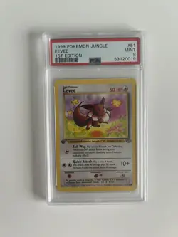 1999 Pokemon Jungle 1st Edition - Eevee #51 - PSA 9 Mint - Image 1