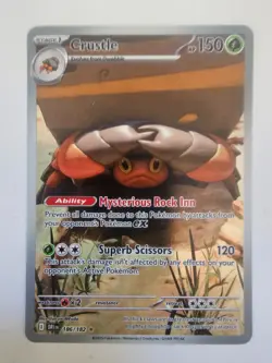 Pokemon TCG Crustle 186/182 Destined Rivals Illustration Rare Full Art Holo - Image 1