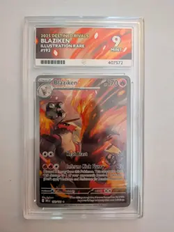 Blaziken Illustration Rare 192 Pokemon TCG Destined Rivals Graded ACE - Image 1