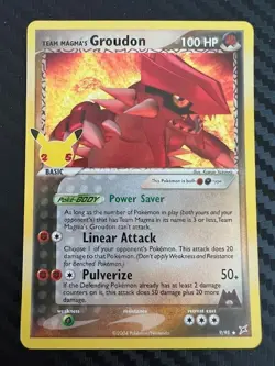 Pokemon TCG Team Magma's Groudon Celebrations 25th Anniversary 9/95 NM - Image 1