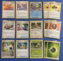 Pokemon Prize Pack Series Lot of 15 Stamped ALL HOLO Cards - Swirl Energy Cards - Image 1
