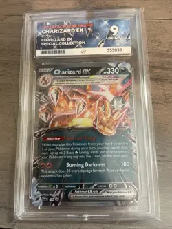 Pokemon TCG Charizard EX 196 Black star promo SpecialCollection ACE 9 grade card - Image 1