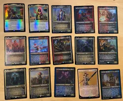 Magic The Gathering Lot Of 15 FOIL Battle For Baldur’s Gate GOLD Cards - Image 1