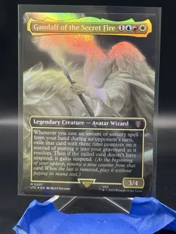 MTG Gandalf of the Secret Fire LotR: Tales Of Middle-earth 507 Foil Borderless M - Image 1