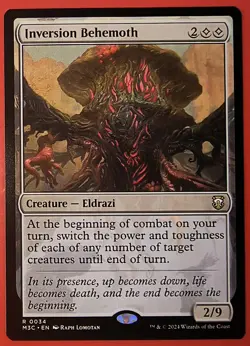 MTG, MAGIC: INVERSION BEHEMOTH, 0034, RARE , REGULAR FINISH, M3C - Image 1