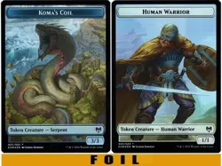 1x MTG - KOMA'S COIL \ HUMAN WARRIOR TOKEN #07/03 - FOIL - Kaldheim - Image 1