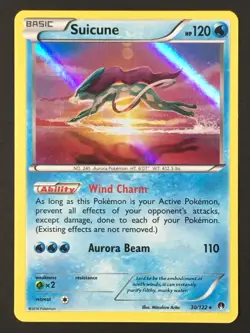 Pokemon TCG Suicune 30/122 XY Breakpoint Holo Rare LP - Image 1