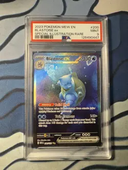 2023 Pokemon Mew EN -151 SPECIAL ILLUSTRATION RARE #200 BLASTOISE ex PSA 9 - Image 1