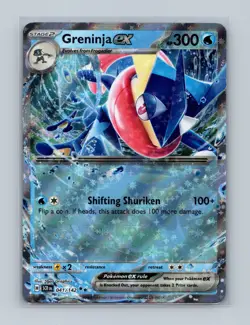 Pokemon TCG Greninja ex 041/142 Stellar Crown Double Rare Holo Near Mint - Image 1