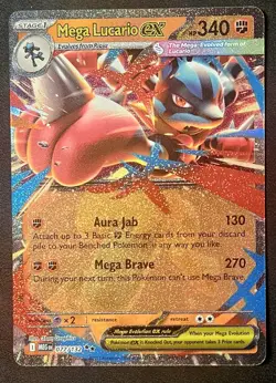 Mega Lucario EX 77/132 - Pokemon Mega Evolution TCG - Near Mint - Image 1