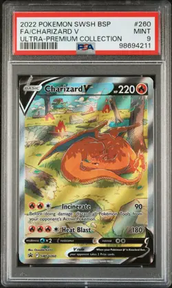 Charizard V Ultra-Premium Collection Pokemon Swsh Black Star Promo 260 NM PSA - Image 1