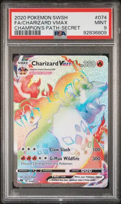 Charizard Vmax Champion'S Path-Secret Pokemon Sword & Shield Champion'S Path PSA - Image 1