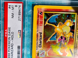 1999 Pokemon Base Set Unlimited CHARIZARD #4 PSA-8 NM/MT! - Image 4