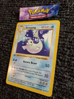 Dewgong 25/102 1999 1st Edition Base Set Pokemon SHADOWLESS - HP -DMG - Image 2