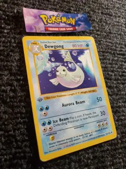 Dewgong 25/102 1999 1st Edition Base Set Pokemon SHADOWLESS - HP -DMG - Image 3