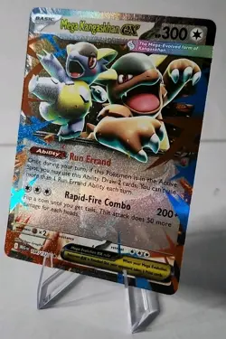 Pokemon TCG Mega Kangaskhan EX 104/132 Holo Secret Rare Mega Evolution Near Mint - Image 1