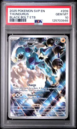 Pokemon Black Bolt THUNDURUS Black Star Promo ETB #209 ~ PSA 10 - Image 1