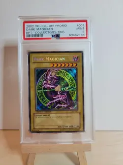 Yugioh 2002 Dark Magician BPT-001 Secret Rare Collector's Tins Promo PSA 9 MINT - Image 1