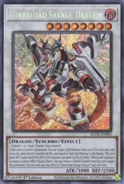 Yugioh! Borreload Savage Dragon - BLCR-EN083 - Secret Rare - 1st Edition Near Mi - Image 1