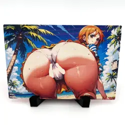 One Piece Nami Sexy Hot Anime Waifu Girl Doujin Lewd Goddess Story ACG Art Card - Image 1