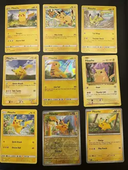 Pikachu Lot Of 9 Cards - Pokemon TCG - Image 1