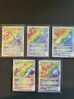 Pokemon SWSH Rainbow Rare VMAX Lot - 5 Cards - Image 1