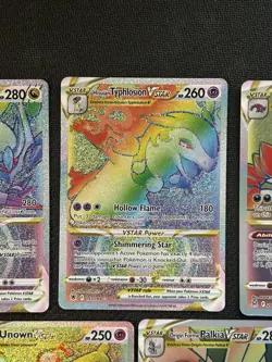 Pokemon SWSH Rainbow Rare VMAX Lot - 5 Cards - Image 4