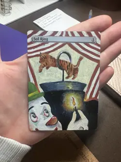 MTG Hand painted Alter - Sol Ring Circus Edition, Artist Card - Image 1