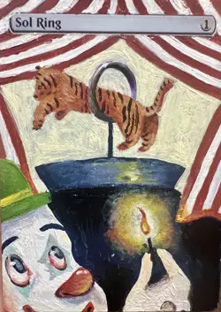 MTG Hand painted Alter - Sol Ring Circus Edition, Artist Card - Image 2