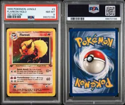 1999 Pokemon TCG Jungle Flareon Holo Card #3 1st Edition PSA 8 Graded - Image 3