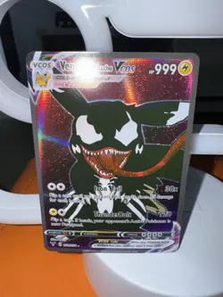 Venom Pikachu Holo Poncho Cosplay Card Custom Shiny Detail - Image 1