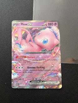 Pokemon Mew EX TCG 151/165 Scarlet & Violet Double Rare Full Art Holo Card - Image 1
