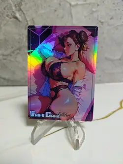 Chun li Trading Card Waifu Goddess Story Anime Girl holo Karte Manga Full Art - Image 1