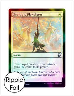 1x Swords to Plowshares, Ripple Foil, Modern Horizons 3 Commander, MTG NM - Image 1