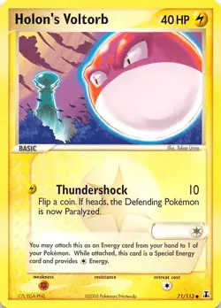 Holon's Voltorb 71/113 Common Delta Species Pokemon NM 001382 - Image 1