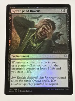 MTG Throne of Eldraine Revenge of Ravens Foil 104/269 NM - Image 1