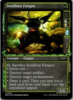 MTG Foil-Insidious Fungus (Showcase)-Duskmourn: House of Horror #321 - Image 1