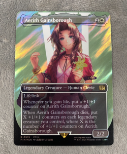 Magic the Gathering Final Fantasy Aerith Gainsborough Borderless Surge Foil - Image 1
