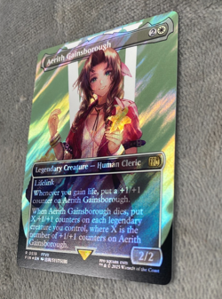 Magic the Gathering Final Fantasy Aerith Gainsborough Borderless Surge Foil - Image 3