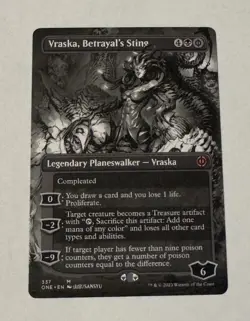 MTG Vraska, Betrayal's Sting- Phyrexia: All Will Be One Showcase LP - Image 1