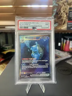 Pokemon TCG Blastoise EX Holo Card 200/165 Scarlet & Violet 151 PSA 9 - Image 1