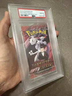 PSA 10 Destined Rivals Giovanni And Mewtwo Graded Pokemon Booster Pack 2025 - Image 3