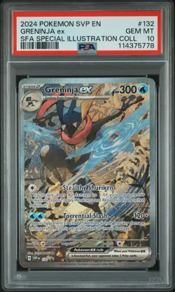 (PSA 10 Gem Mint) 2024 Pokemon Greninja ex Shrouded Fable SIR Promo #132 - Image 3
