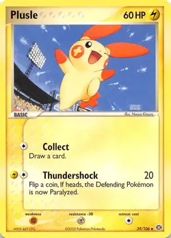Plusle 39/106 Uncommon Emerald Pokemon NM 001437 - Image 1