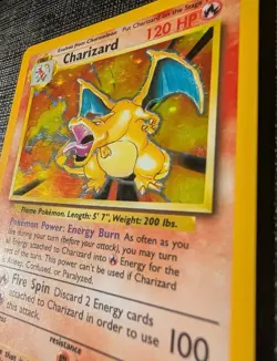 Pokemon TCG Charizard Base Set 4/102 Holo Unlimited Holo Rare MP/HP - Image 3