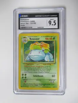 1999 Pokemon Base Set Venusaur 15/102 Holo CGC 9.5 - Image 1