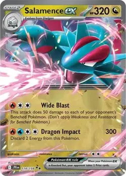 Salamence ex (#114/159) - Holofoil SV - Journey Together LP Pokemon - Image 1