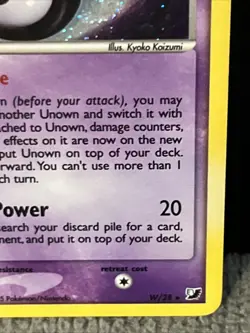 2005 Pokemon Unseen Forces Unown W/28 Holo Vintage 🌀 Swirl - Image 4